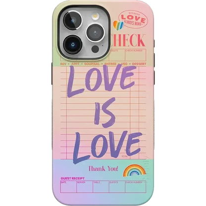 Love is Love | Guest Check Pride Case Phone Case Casetry Bold Flex + MagSafe® iPhone 15 Pro Max