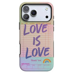 Love is Love | Guest Check Pride Case Phone Case Casetry Bold Flex + MagSafe® iPhone 17 Pro Max