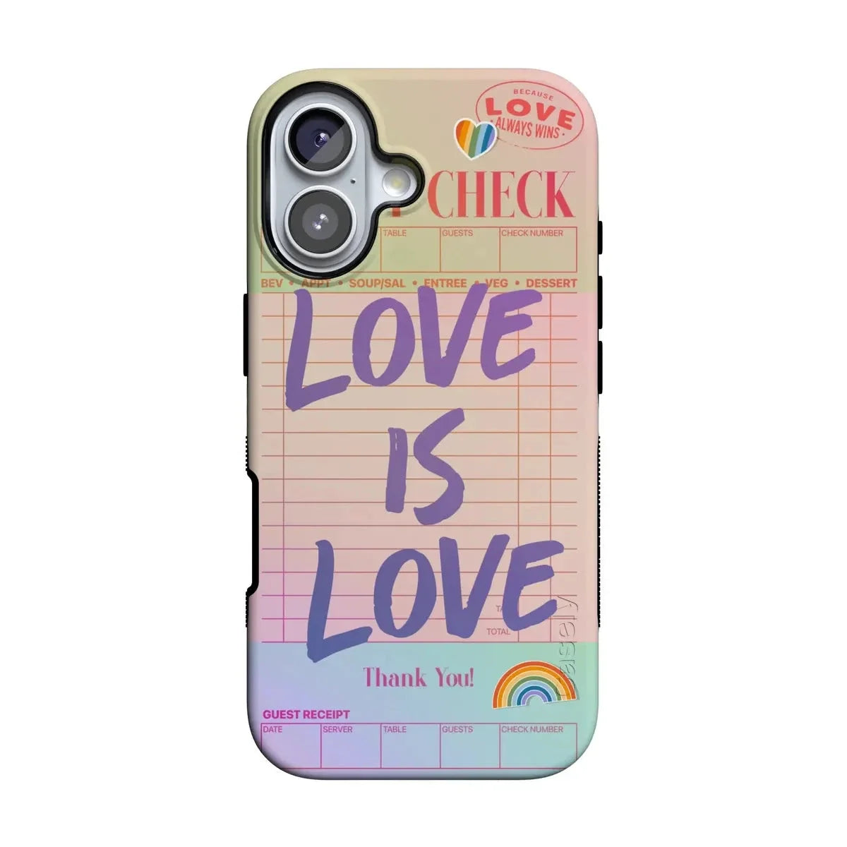 Love is Love | Guest Check Pride Case Phone Case Casetry Bold Flex + MagSafe® iPhone 17