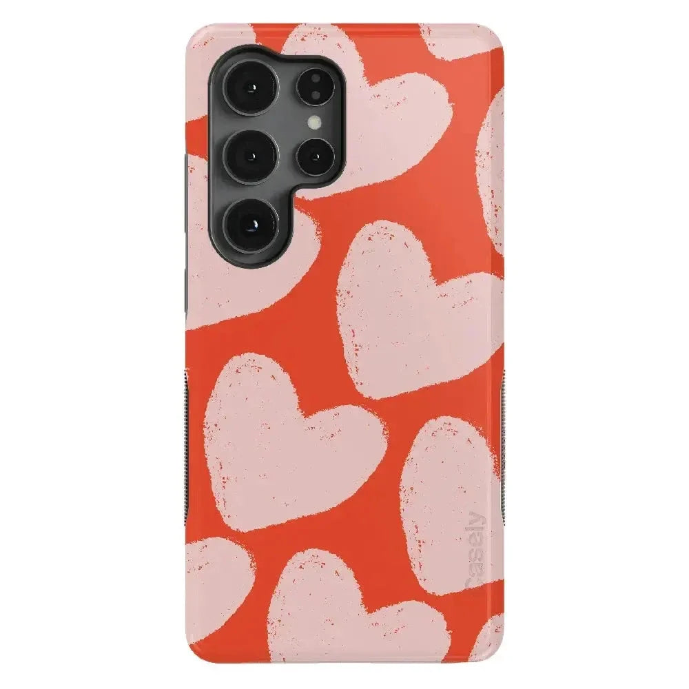 Love You More | Heart Doodle Case Phone Case Casetry Bold Flex + MagSafe® Galaxy S25 Ultra