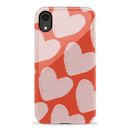 The Valentine's Collection | Red Painted Hearts Case Phone Case Casetry Essential iPhone X / XS