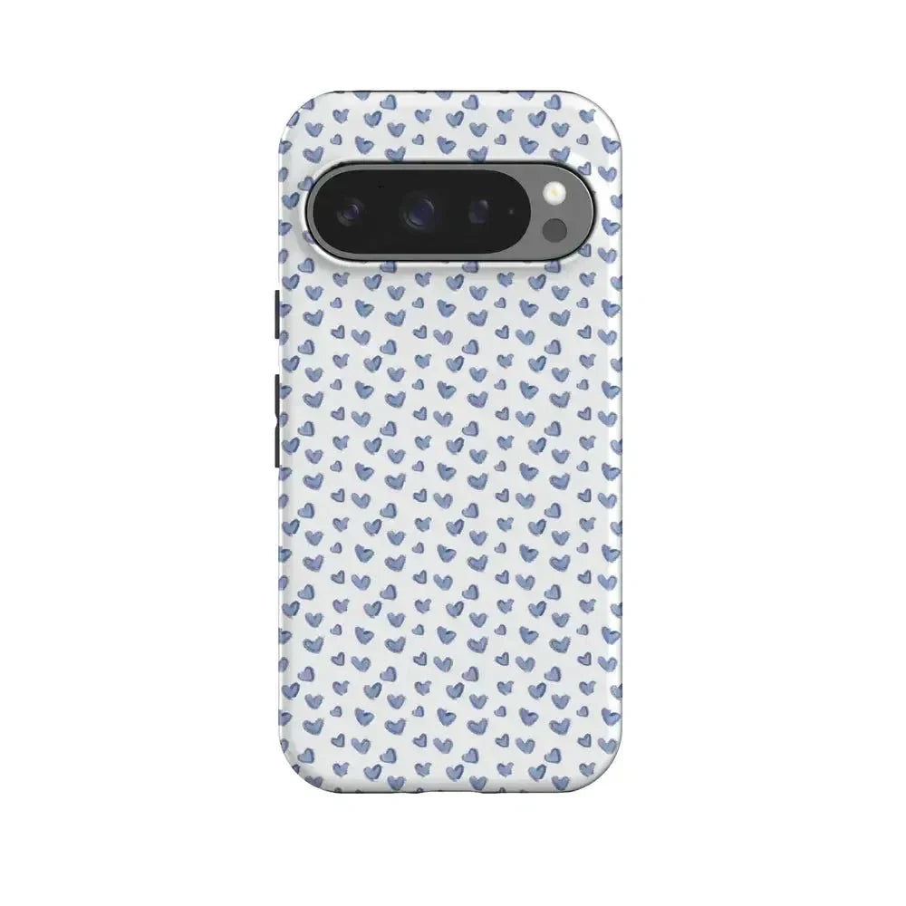 Lovebug | Blue Hearts Case Phone Case Casetry Essential + MagSafe® Google Pixel 10 Pro
