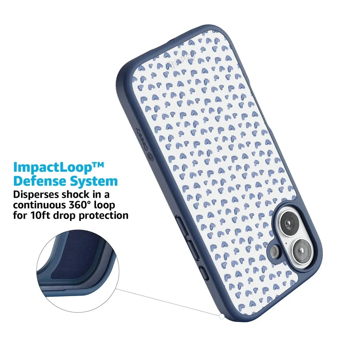 Lovebug | Blue Hearts Case Phone Case get.casely