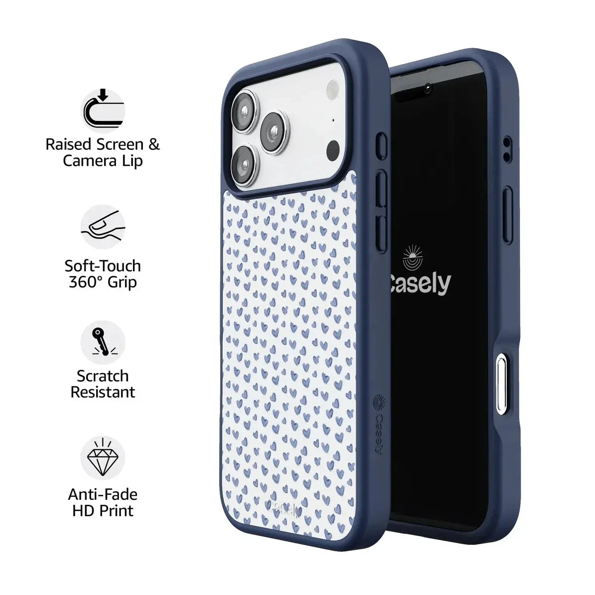 Lovebug | Blue Hearts Case Phone Case get.casely