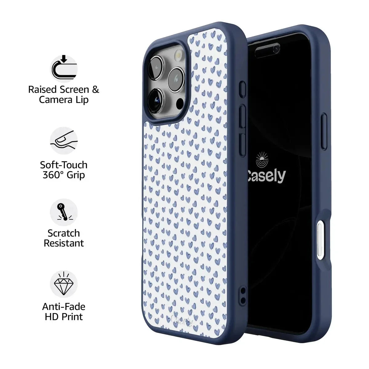 Lovebug | Blue Hearts Case Phone Case get.casely