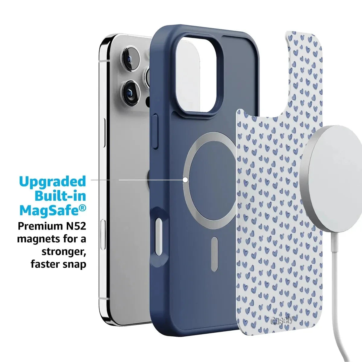 Lovebug | Blue Hearts Case Phone Case get.casely