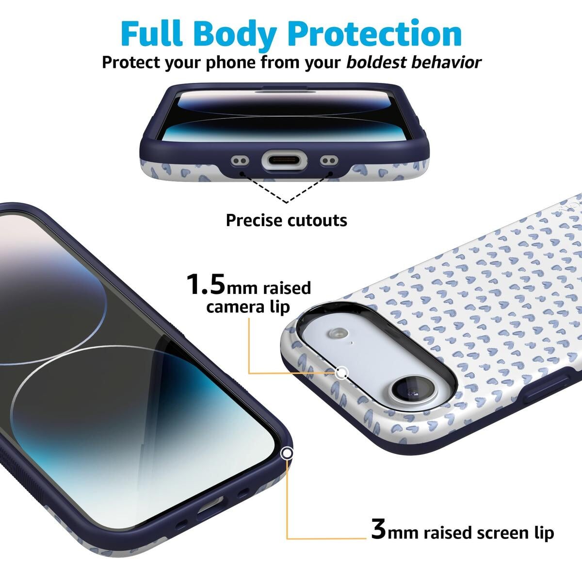 Lovebug | Blue Hearts Case Phone Case Casetry