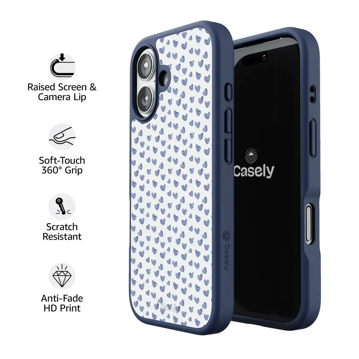 Lovebug | Blue Hearts Case Phone Case get.casely