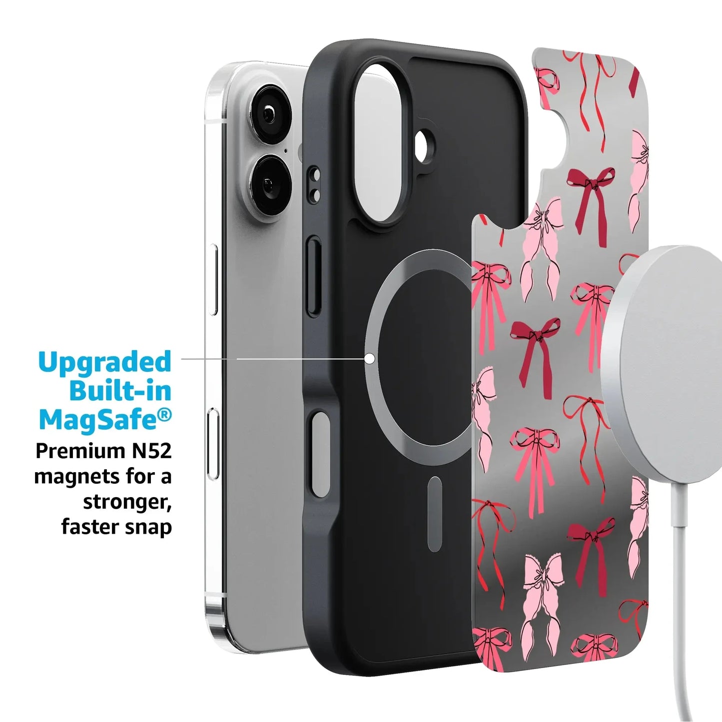 Lover Girlie | Pink Bows Case Phone Case get.casely