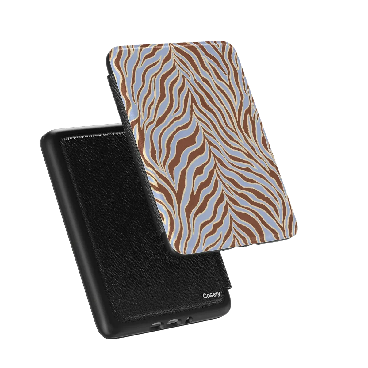 Untamed | Brown & Blue Zebra Kindle Case