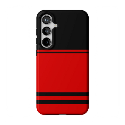 Go Canes | Black & Red Striped Case - Galaxy S24 Plus