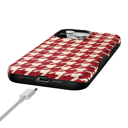 Scarlet Stitch | Red Houndstooth Case