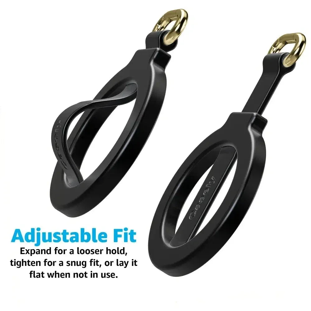 MagRing+ | Black Magnetic Adjustable Phone Ring with Keychain MagRing+ get.casely
