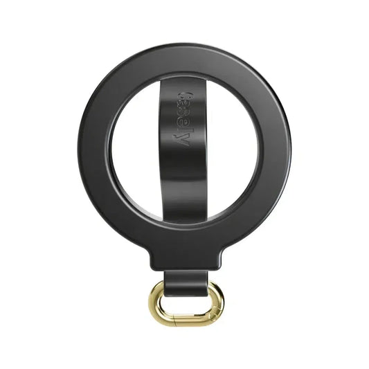 MagRing+ | Black Magnetic Adjustable Phone Ring with Keychain MagRing+ get.casely