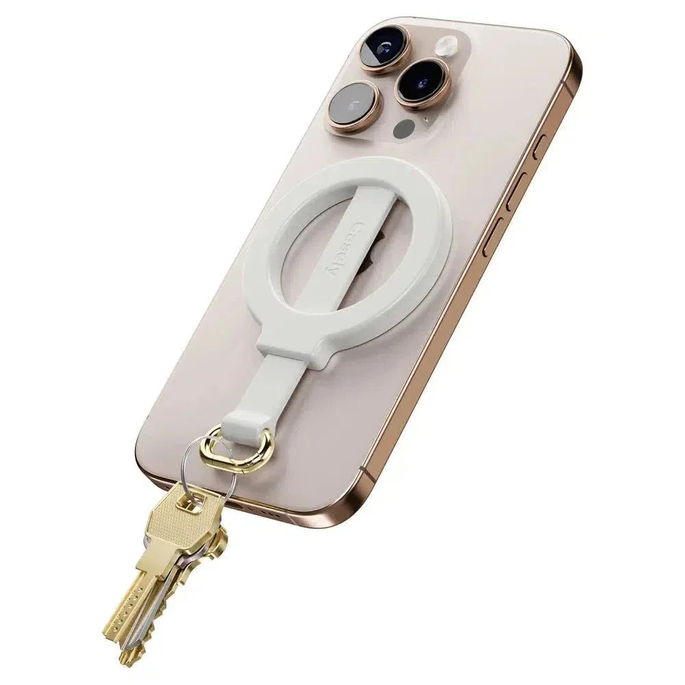 MagRing+ | Bone White Magnetic Adjustable Phone Ring with Keychain MagRing+ get.casely