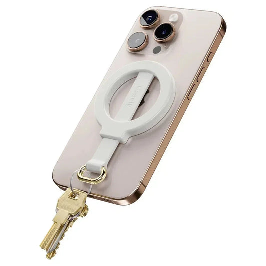 MagRing+ | Bone White Magnetic Adjustable Phone Ring with Keychain MagRing+ get.casely