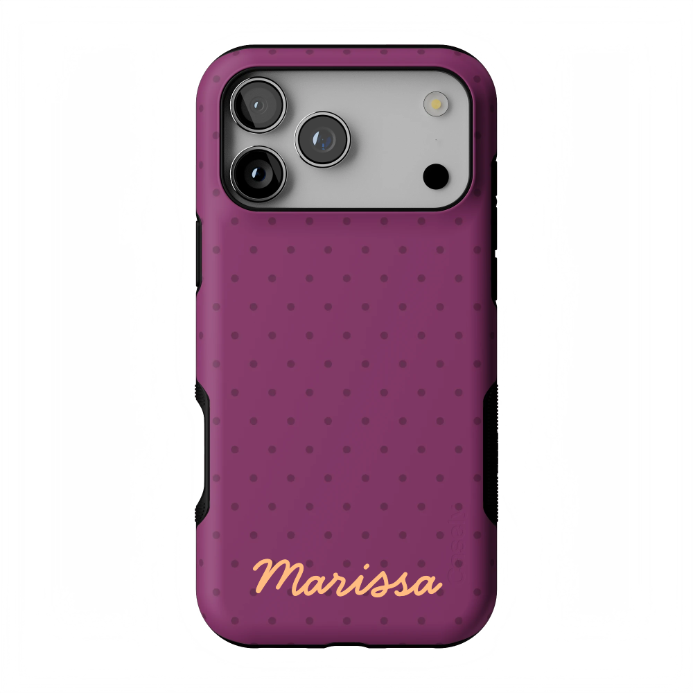 On the Dot | Plum Polka Dot Case