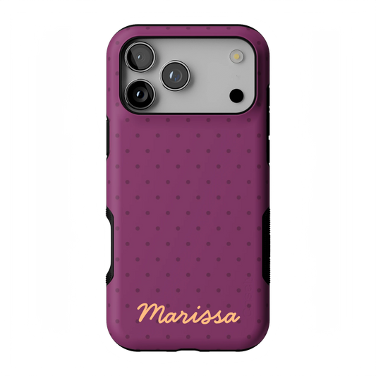 On the Dot | Plum Polka Dot Case