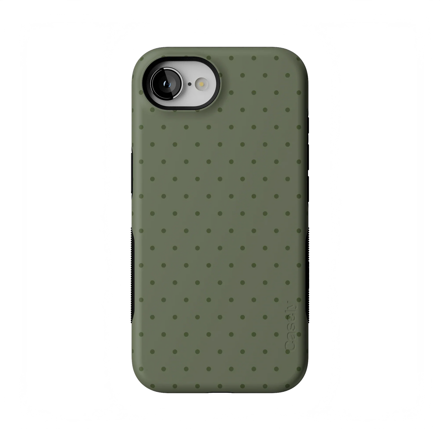 On the Dot | Olive Green Polka Dot Case - iPhone 16E