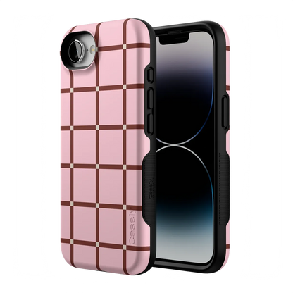 Uptown Gridlock | Pink Checkerboard Case