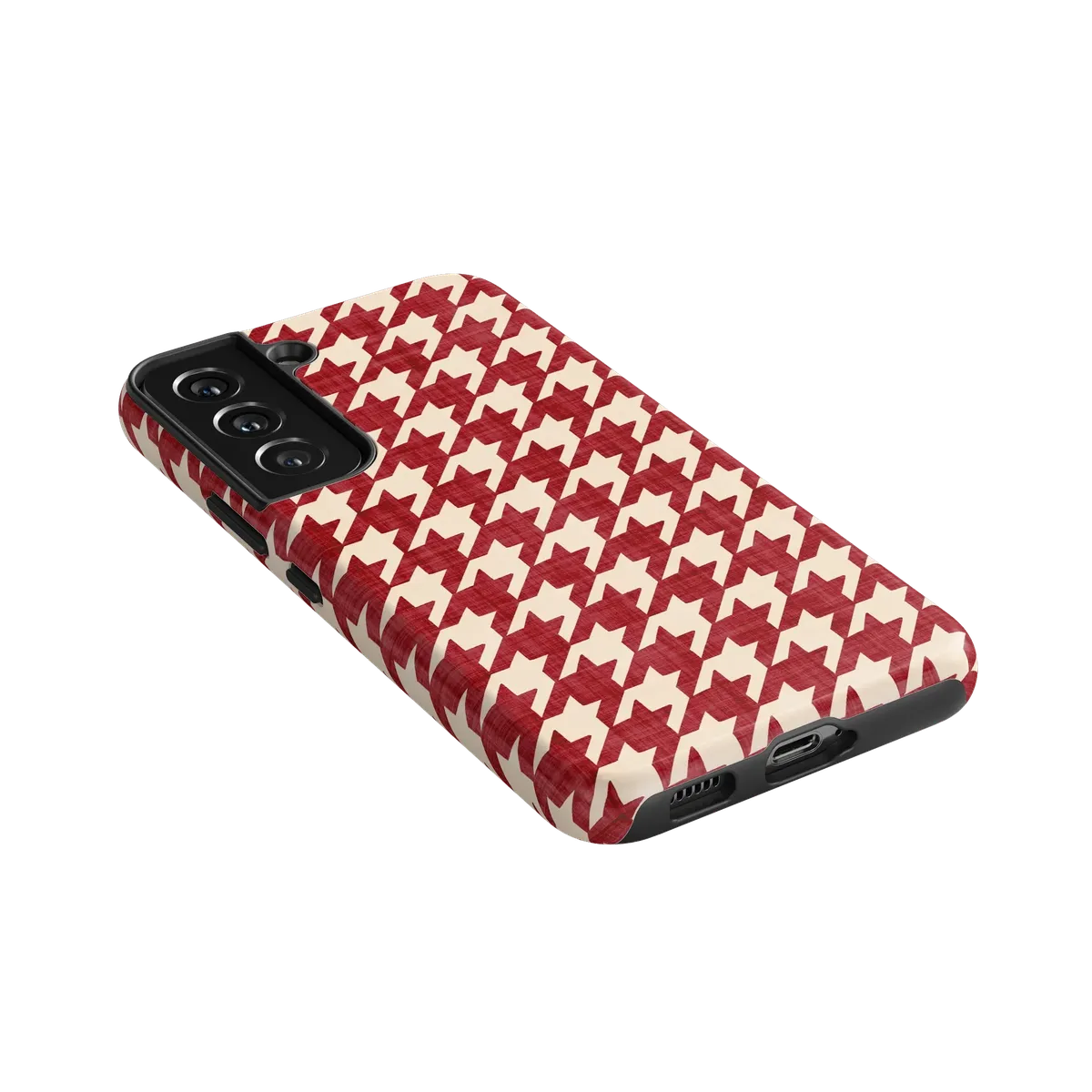 Scarlet Stitch | Red Houndstooth Case