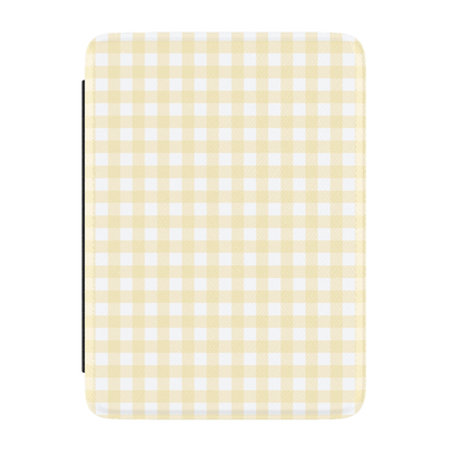 Pastel Picnic | Yellow Gingham Kindle Case