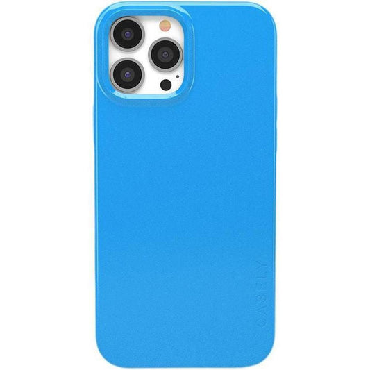 Miami Cabana | Solid Neon Blue Case iPhone Case get.casely Classic + MagSafe® iPhone 13 Pro Max