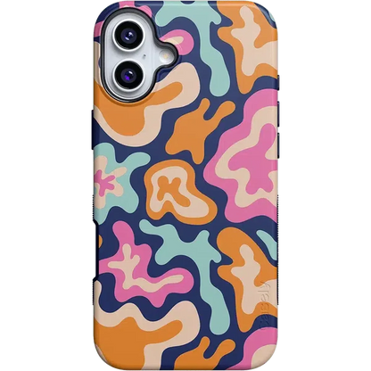 Midnight Color Splash | Abstract Retro Case iPhone Case get.casely Bold + MagSafe® iPhone 16 Plus