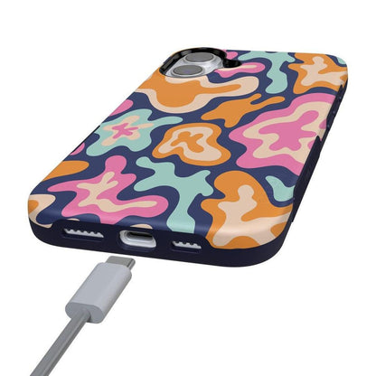 Midnight Color Splash | Abstract Retro Case iPhone Case get.casely