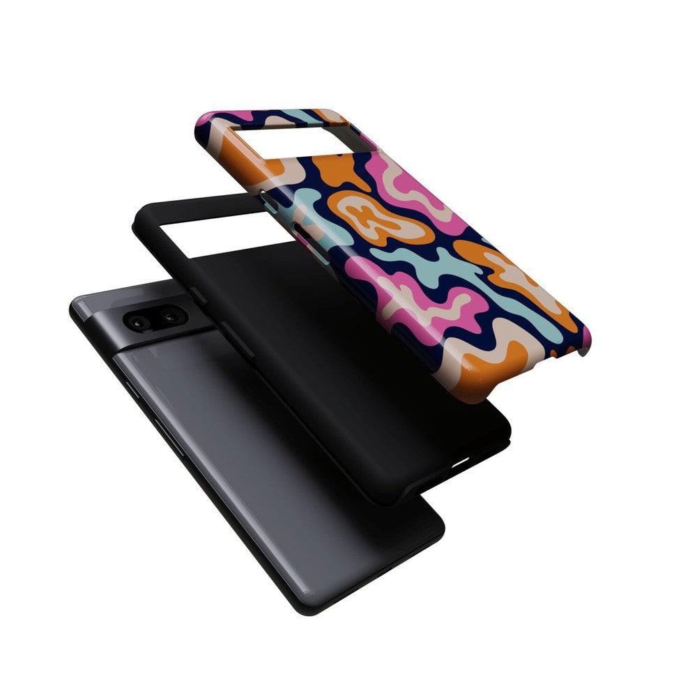 Midnight Color Splash | Abstract Retro Google Pixel Case Google Pixel Case Casetry