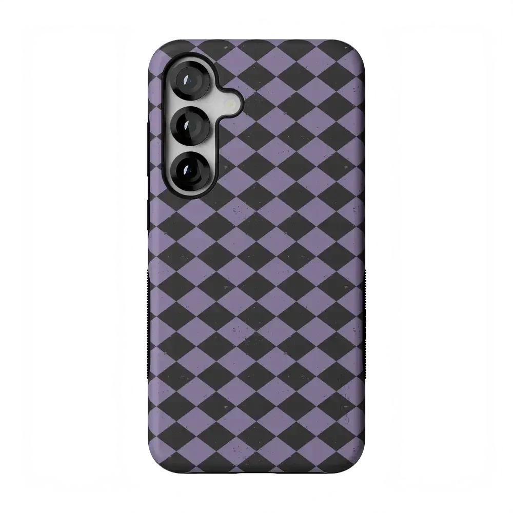Midnight Hex | Purple Checkered Case Phone Case get.casely Bold Flex + MagSafe® Galaxy S25 Plus
