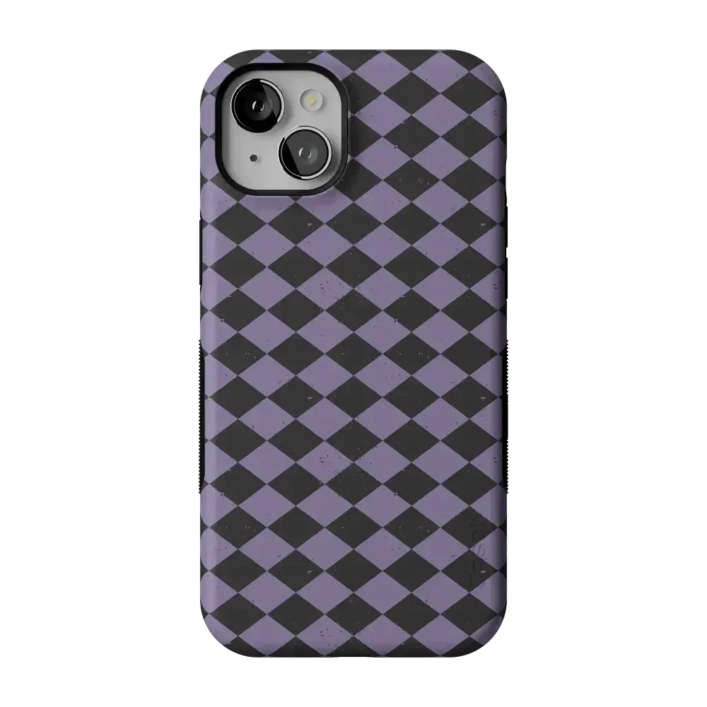 Midnight Hex | Purple Checkered Case Phone Case get.casely Bold Flex + MagSafe® iPhone 15 Plus