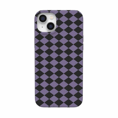 Midnight Hex | Purple Checkered Case Phone Case get.casely Classic + MagSafe® iPhone 14 Plus