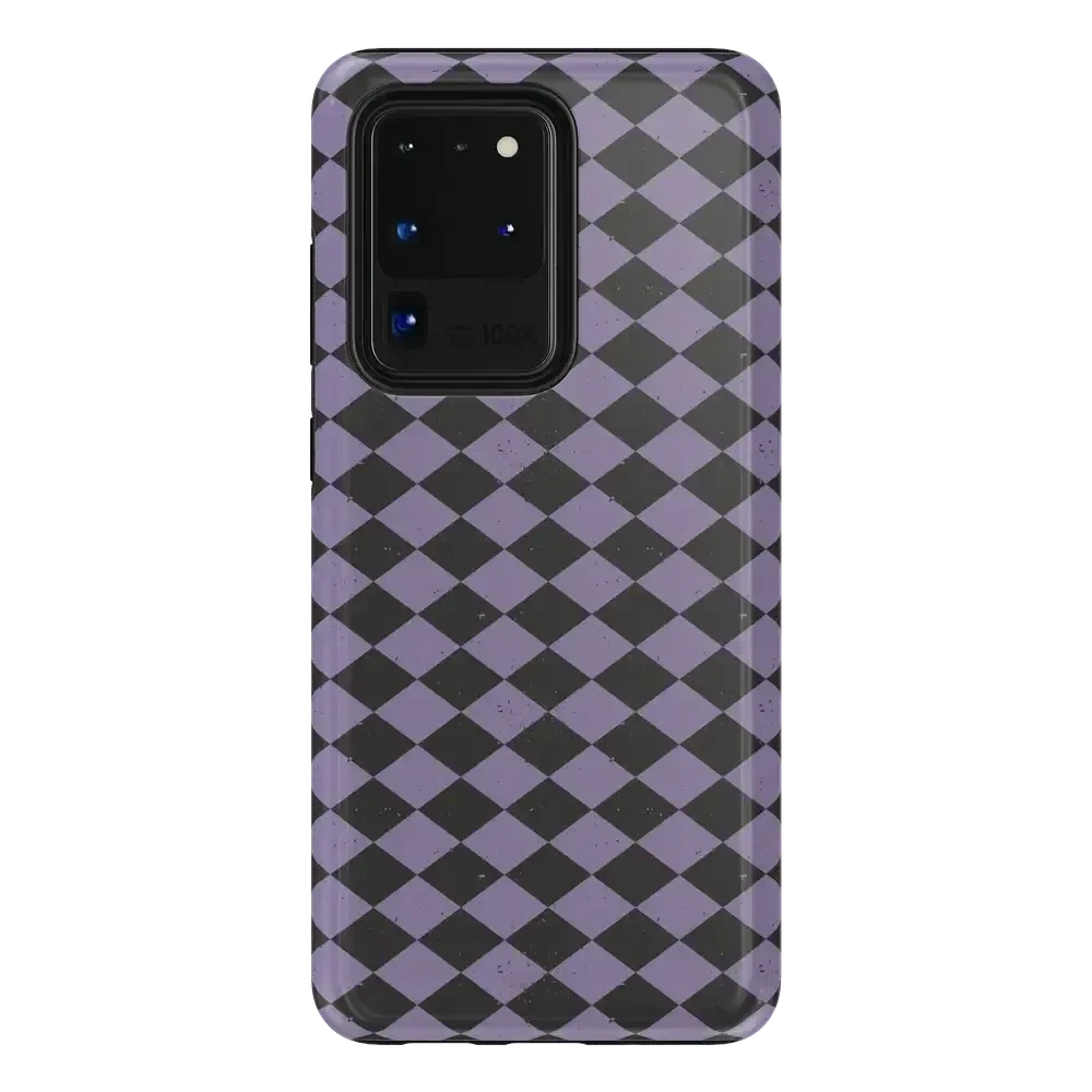 Midnight Hex | Purple Checkered Case Phone Case get.casely Essential Galaxy S20 Ultra