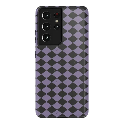 Midnight Hex | Purple Checkered Case Phone Case get.casely Essential Galaxy S21 Ultra