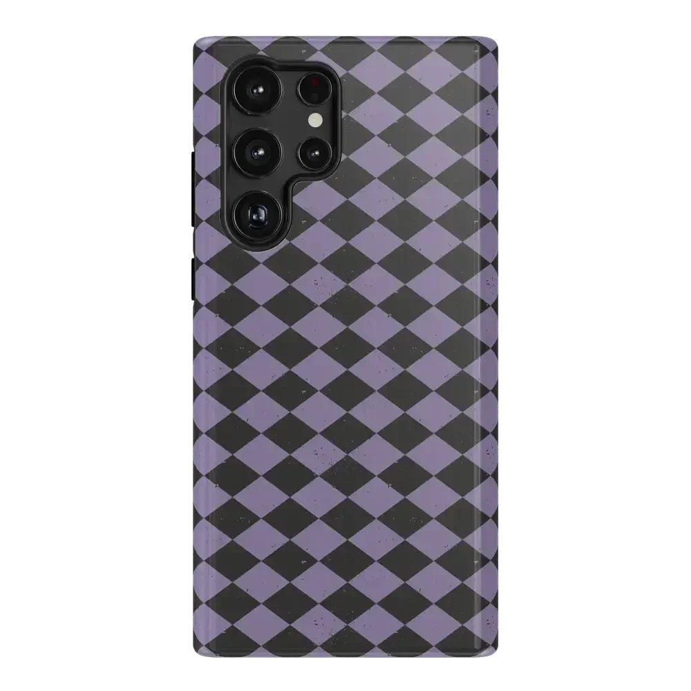 Midnight Hex | Purple Checkered Case Phone Case get.casely Essential Galaxy S22 Ultra