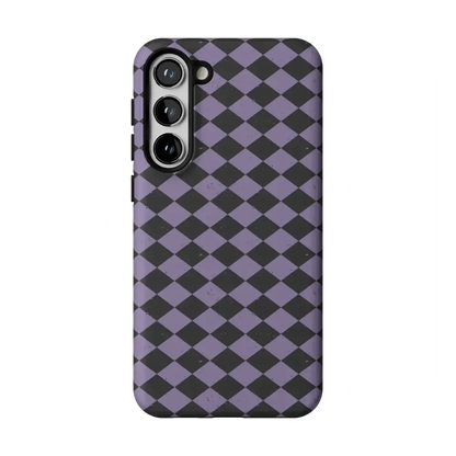 Midnight Hex | Purple Checkered Case Phone Case get.casely Essential Galaxy S23 Plus