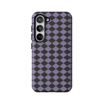 Midnight Hex | Purple Checkered Case Phone Case get.casely Essential Galaxy S23