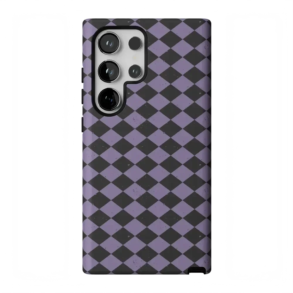 Midnight Hex | Purple Checkered Case Phone Case get.casely Essential Galaxy S24 Ultra