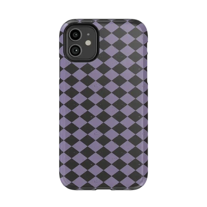 Midnight Hex | Purple Checkered Case Phone Case get.casely Essential iPhone 11