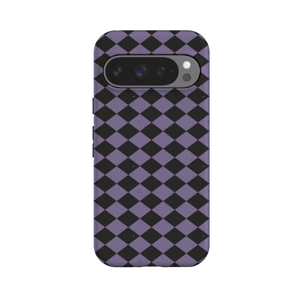 Midnight Hex | Purple Checkered Case Phone Case get.casely Essential + MagSafe® Google Pixel 10 Pro