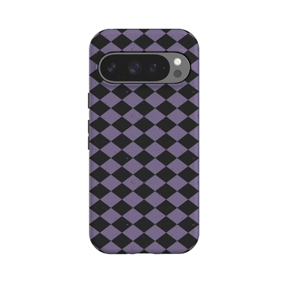 Midnight Hex | Purple Checkered Case Phone Case get.casely Essential + MagSafe® Google Pixel 10 Pro