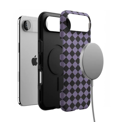 Midnight Hex | Purple Checkered Case Phone Case get.casely