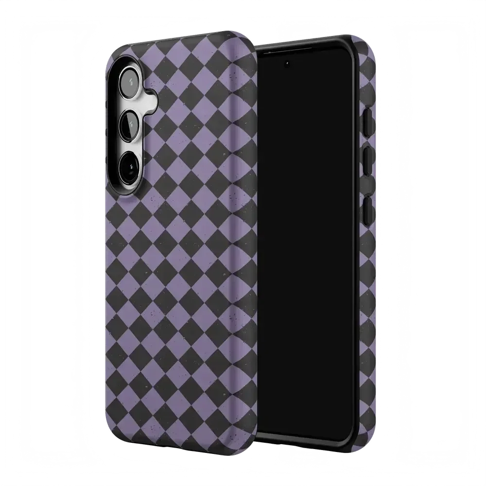 Midnight Hex | Purple Checkered Case Phone Case get.casely