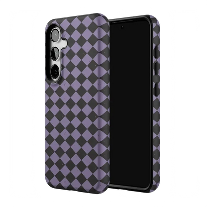 Midnight Hex | Purple Checkered Case Phone Case get.casely