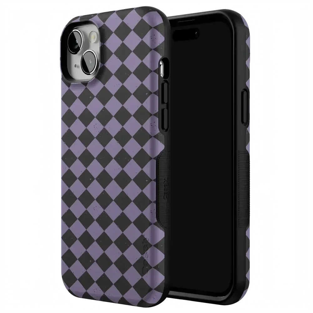 Midnight Hex | Purple Checkered Case Phone Case get.casely