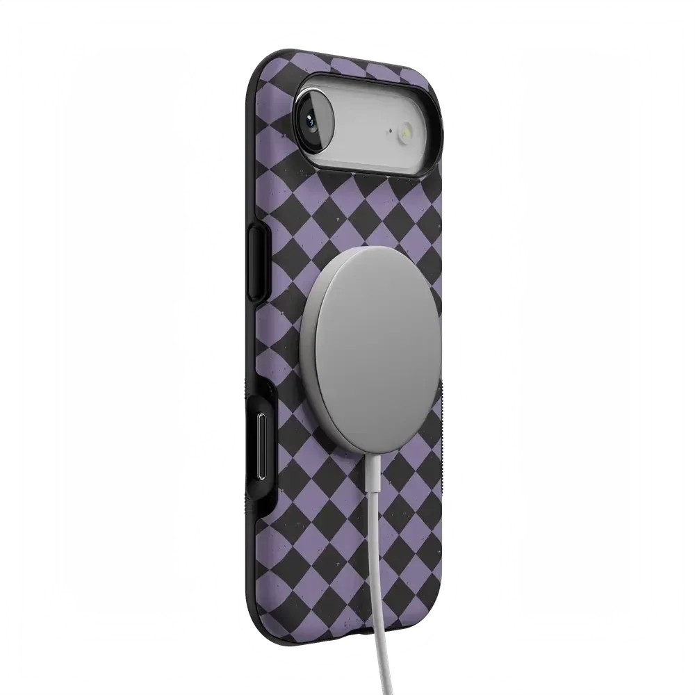 Midnight Hex | Purple Checkered Case Phone Case get.casely