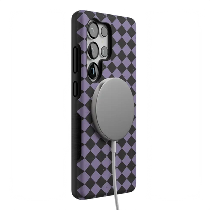 Midnight Hex | Purple Checkered Case Phone Case get.casely
