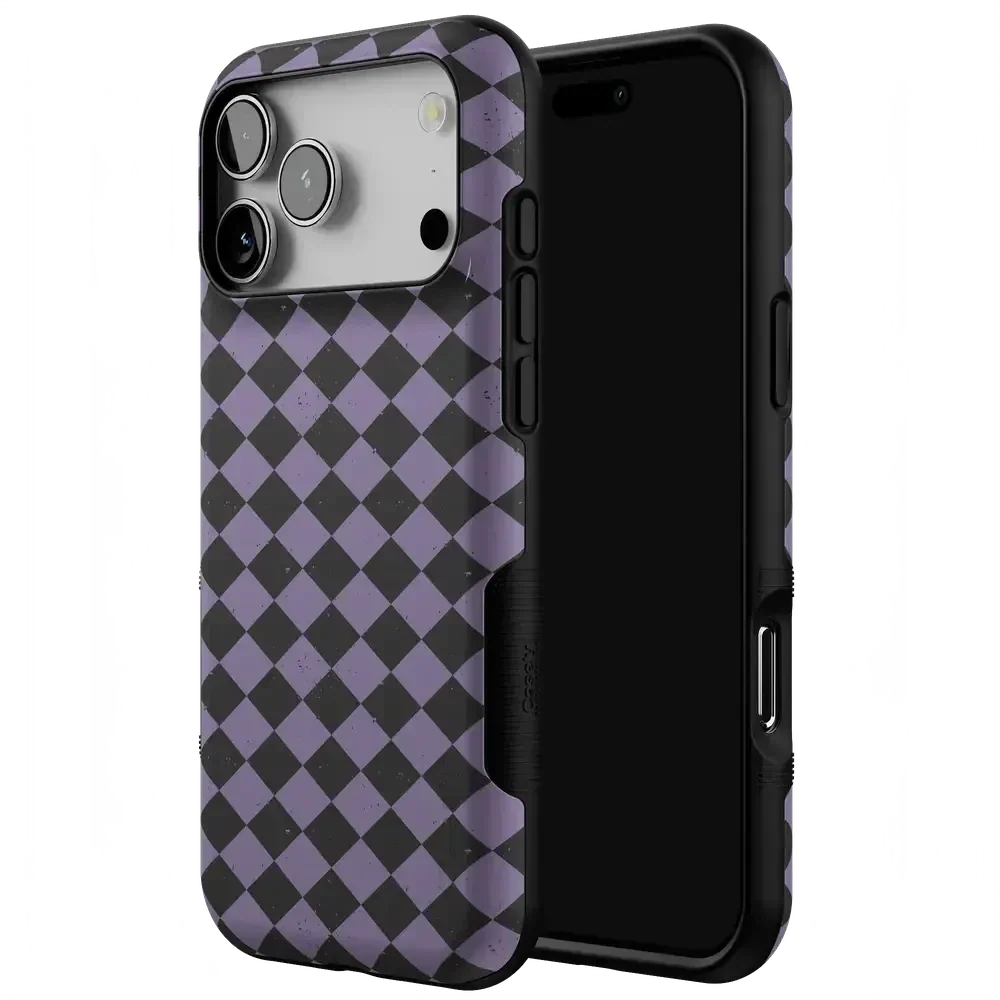 Midnight Hex | Purple Checkered Case Phone Case get.casely