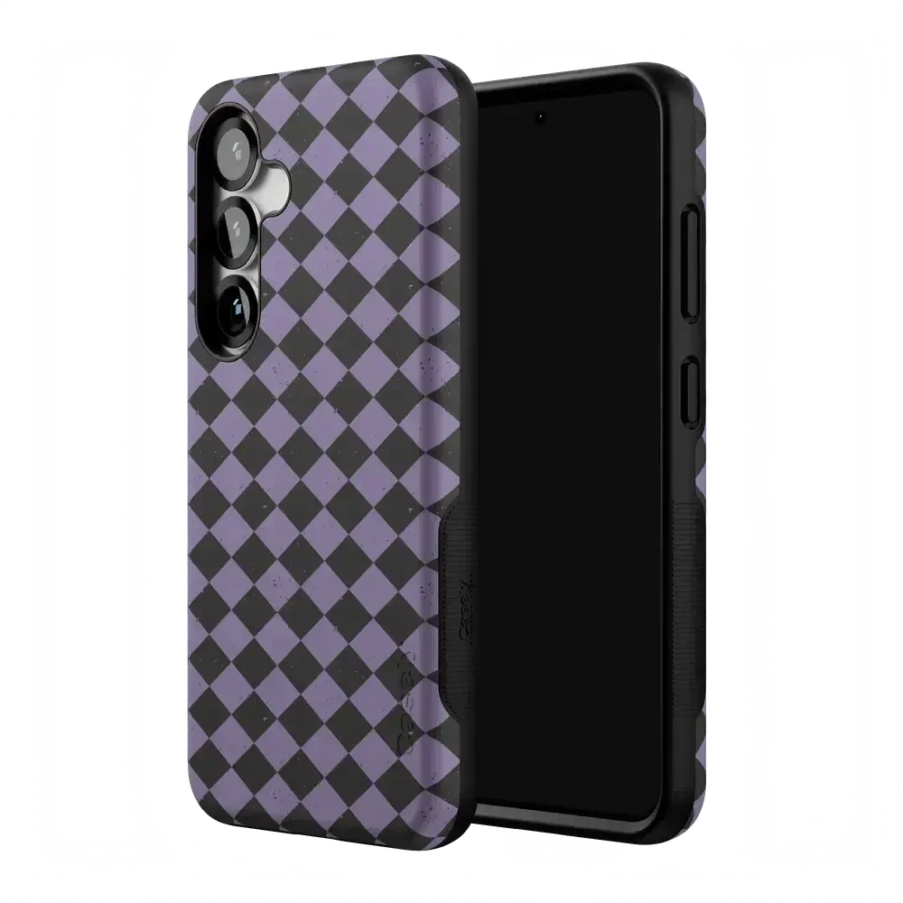 Midnight Hex | Purple Checkered Case Phone Case get.casely